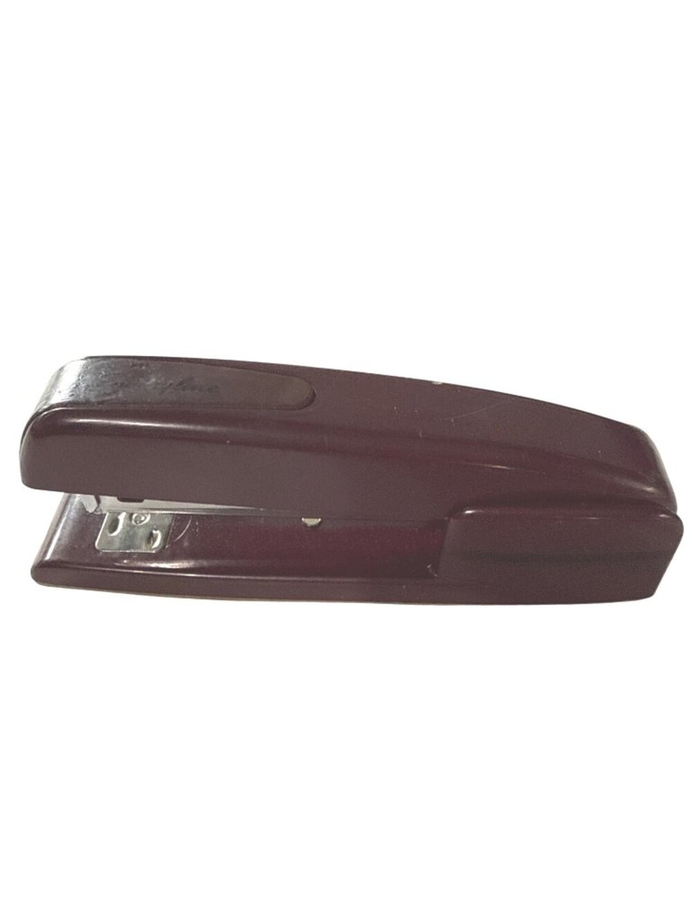 Vintage Swingline Model 747 Burgandy Metal Office Desk Stapler 8" Long USA WORKS